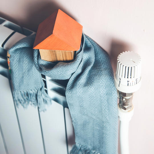 House With Scarf And Radiator