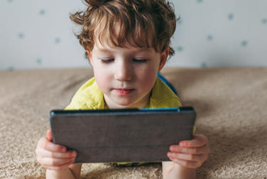 Child On Ipad Tablet