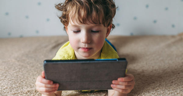 Child On Ipad Tablet