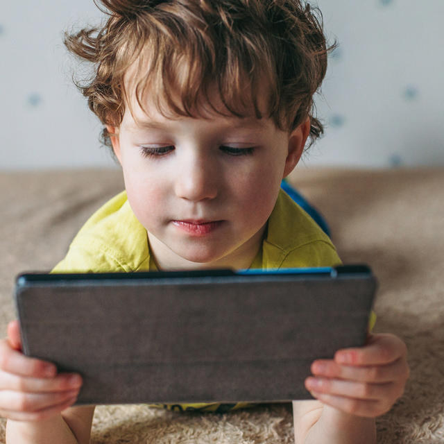 Child On Ipad Tablet