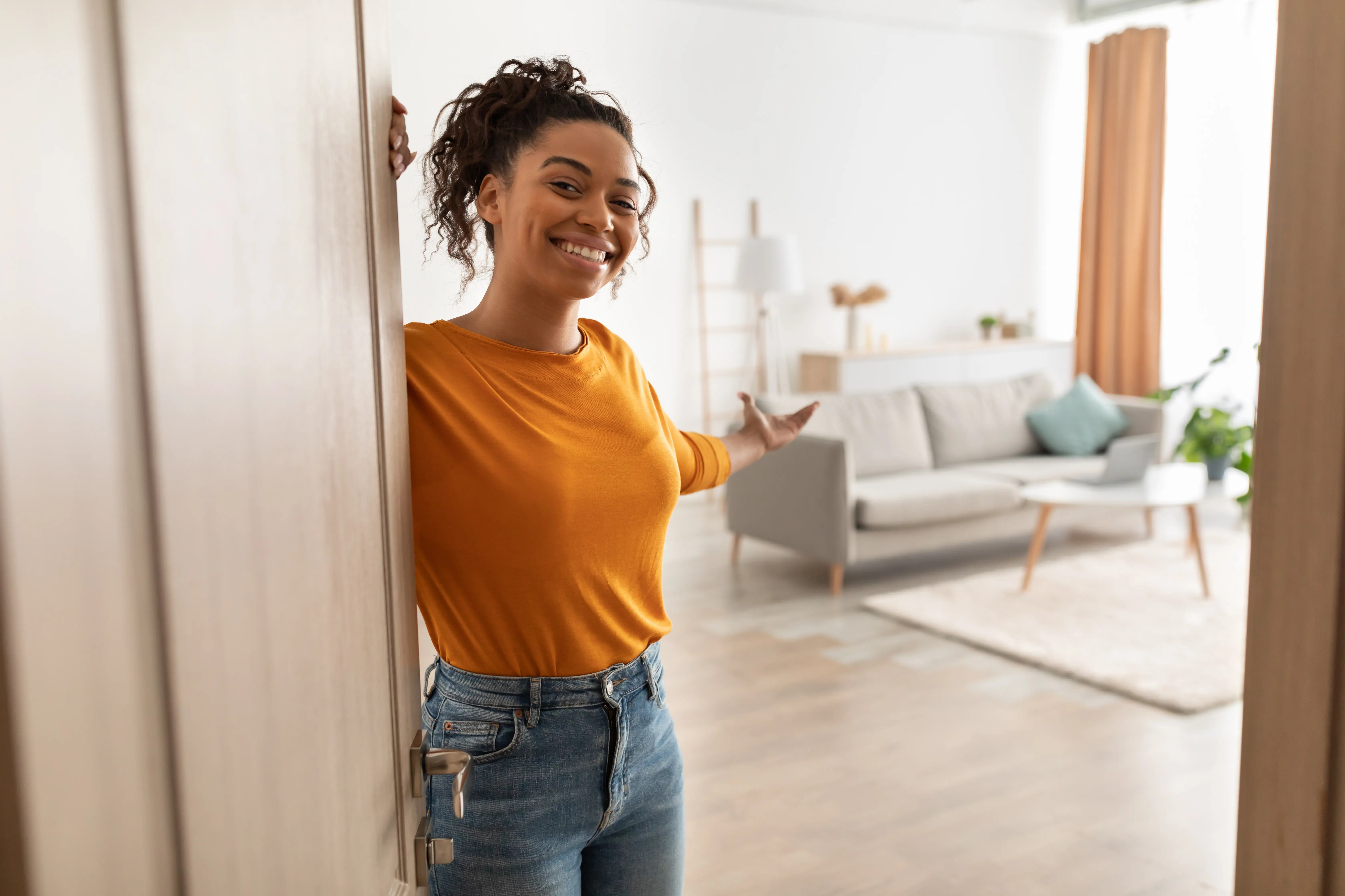 Woman In Her Own Home Welcoming In (1)